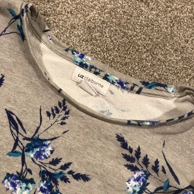 Suéter Floral Liz Claiborne Mujer Pequeño Cottagecore Cabincore Exterior Boho Foto 1 de 4