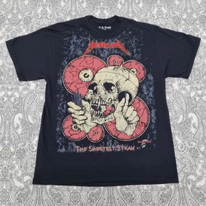 Metallica Vintage Band T-Shirt The Shortest Straw Size XL Embroidered Print - Picture 1 of 6