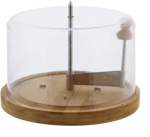 Kesper Käsehobel mit Haube Material: Bambus Kunststoff, Maße: ø 21,7 cm x 13,7cm - Bild 1 von 2