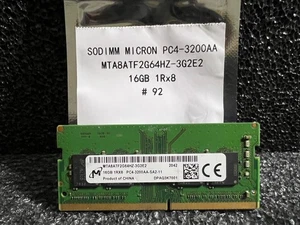 SODIMM MICRON PC4-3200AA MTA8ATF2G64HZ-3G2E2 16GB 1RX8 - Picture 1 of 2