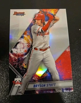 2019 Bowman's Best - Top Prospects Refractor #TP-6 Bryson Stott Rookie  - Image 1 of 3