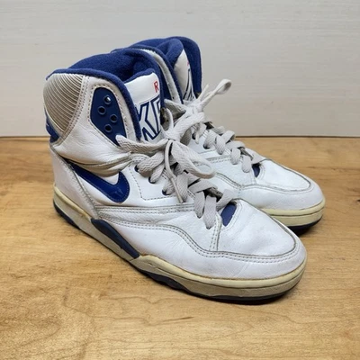 Nike Air Transition 1989 Women’s Size 6.5 High Tops White Blue Made In Korea - Image 1 of 4