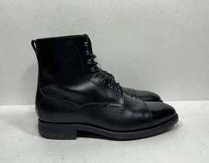 Carlos Santos Skoaktiebolaget Men’s Calfskin Dress Boots Black Men’s Size 8.5 US - Picture 1 of 8
