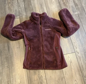 Columbia Pearl Plush II Fleece Jacket Maroon Womens Size Small - Picture 1 of 6