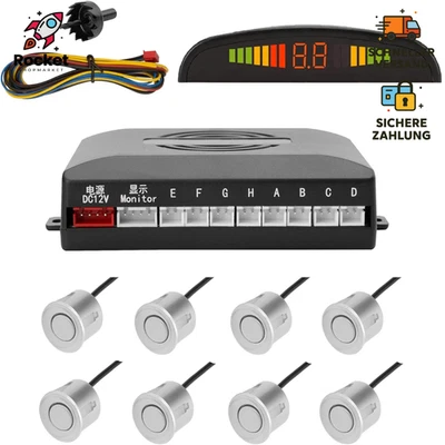 Tkoofn KFZ Summer Einparkhilfe Rückfahrhilfe 8 hinten Sensoren Hinter mit LED - Bild 1 von 4