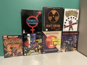 HUGE Lot Of 7 PC CD-ROM Games In Box *SEALED*. Duke Nukem, Gender Wars, & MORE! - Picture 1 of 9