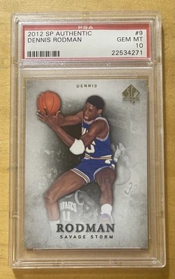 Dennis Rodman 2012 SP Authentic #9 PSA 10 Gem Mint Savage Storm Rare - Image 1 of 2