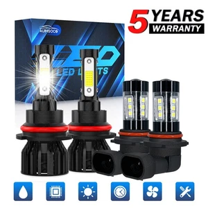 For 2003 2004 05 Dodge Ram 1500 2500 3500 9007 LED Headlights Bulbs Hi/Low Beam - Picture 1 of 16
