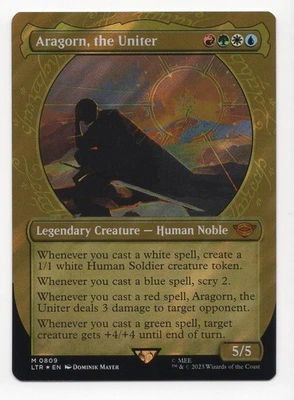MTG: Magic The Lord of the Rings *Surge Foil* Aragorn, the Uniter (Showcase) - Image 1 of 2