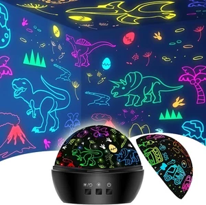 Dinosaurier Lampe, Nachtlicht Kinder, Dino Lampe Nachtlicht Projektor Kinder, - Bild 1 von 7