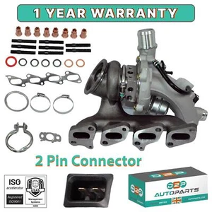 TURBOCHARGER AND PIPES FOR VAUXHALL ASTRA CASCADA CORSA INSIGNIA MERIVA ZAFIRA - Afbeelding 1 van 12