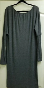 WOMEN'S CLASSIC GRAY DRESS SABRINA NECKLINE AND LONG SLEEVES SIZE XL - Bild 1 von 2
