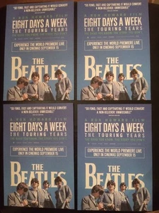 The Beatles Eight Days A Week The Touring Years 4 x UK Flyers Handbills Mint - Bild 1 von 3