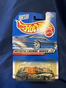 Hot Wheels 1970 Plymouth Barracuda #732 Artistic License 4/4 Black Die-Cast 1998 - Picture 1 of 2