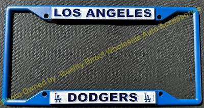 ⭐️⭐️⭐️⭐️⭐️ DODGERS BASEBALL MLB Los Angeles Metal License Plate Frame BEST GIFT - Image 1 of 3