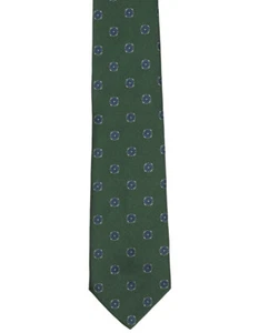 Luigi Borrelli Krawatte in grün mit großen dunkelblauen Blumen - Bild 1 von 1