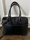 Rare Dooney & Bourke Alto Angela Satchel Black Leather Bag Florentine Italy