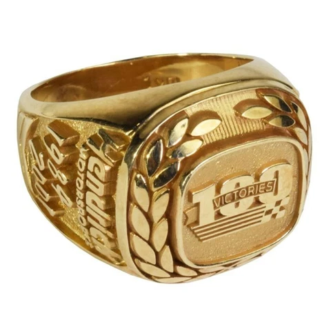 NASCAR Jeff Gordon 100 Hendrick Motorsports Wins 10K Gold Ring Cover