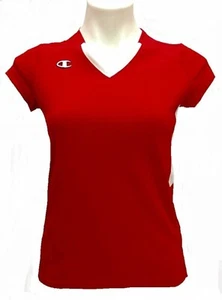 848B3 Champion N289 Double Dry Cap Sleeve Women's Jersey Large Red - Picture 1 of 3