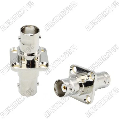 1x BNC Female to BNC Female Flange Panel 4 Hole 18.5x18.5mm Adapter RF Connector - Image 1 of 4