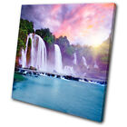 Canvas Artwork Picture Print Wall Hanging Photo Waterfall River Forest Lake