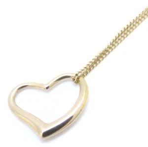 18K Yellow Gold Open heart Necklace /76127 - Picture 1 of 7
