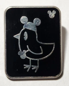 DISNEY -- BIRD -- BLACK & SILVER -- HIDDEN MICKEY PIN -- 4 OF 5 - Picture 1 of 2