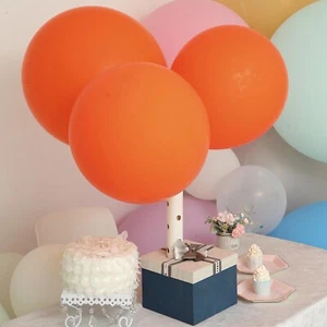 10 MATTE ORANGE 18" Round Latex Balloons Events Wedding Decorations Supplies - Picture 1 of 6