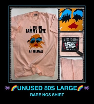 Camiseta vTg Años 90 80 Tammy Faye Baker Televangelista Monopatín Rock MTV Nos DS L Foto 1 de 4