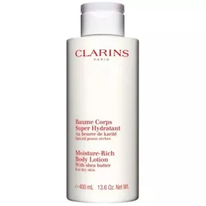 CLARINS MOISTURE RICH BODY LOTION 400ML with Shea Butter For Dry Skin - Picture 1 of 3