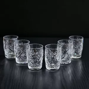 Vintage Handgefertigte Kristall Schnapsgläser 1,5 oz, 6er Set von Neman - Bild 1 von 8