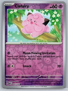 Casi Nuevo Clefairy 035/165 Holograma Inverso Escarlata y Violeta 151 Pokemon Inglés 2023 - Imagen 1 de 2