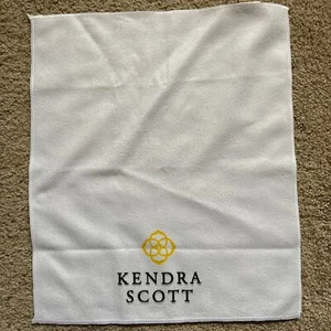 Kendra Scott Logo Hand Towel, White, 15 x 17.5 - Picture 1 of 5