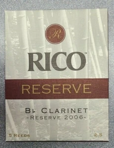 Rico Reserve 2006 Bb Clarinet Reeds, Strength 2.5 - Box of 5 #RCR0525 New in Box - Picture 1 of 3