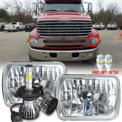 2x 7x6" HEADLIGHT PAIR Hi/Lo beam W-bulbs fits Sterling Commercial Truck LT9500 - Изображение 1 из 4