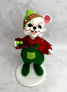 2012 Annalee Weihnachtspuppe 6 Zoll Weihnachten Werkstatt Junge Maus mit Etikett - Bild 1 von 13
