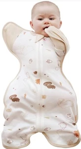 CCOCCOZAM Swaddle 100% Organic Chipmunk Mesh 6-12m L 19-26 lbs Baby Sleep Sack - Picture 1 of 8