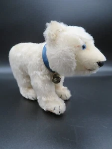 Vintage Steiff Eisbär 50er-60er Jahre Lederhalsband Glocke Plüsch Stofftier - Bild 1 von 15