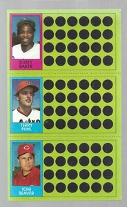 Dusty Baker Vintage 1981 Topps ML Baseball Scratch Off Card Dodgers Tom Seaver++ - Picture 1 of 2