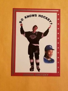 Wayne Gretzky Bo Jackson Bo Knows Hockey Stars Glossy RARE Oddball
