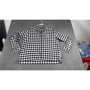 Carhartt Shirt Boys Medium 8-10 Gray Check Plaid Loose Fit Rugged Flex Flannel - Picture 1 of 7