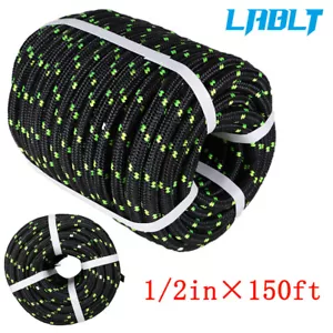 LABLT 1/2' x 150' Double Braid Polyester Seil Takelage Seil Bruchfestigkeit - Bild 1 von 9