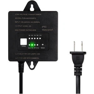 Led Light Pathway 60w Low Voltage Transformer With Timer And Photocell Sensor - Picture 1 of 7