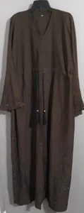 Neu-wunderschöne Damen-Longtunika ohne Marke Langarm/vorne offen Morgenmantel. Gr. 56 - Bild 1 von 8