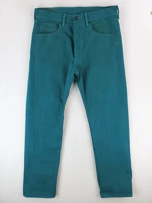 Pantalones de mezclilla Levis 501XX para hombre 32x32 verde azulado botón mosca originales rectos coloridos Foto 1 de 4