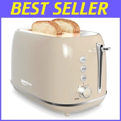 Retro 2 Slice Toaster with 6 Shade Settings - Image 1 of 4