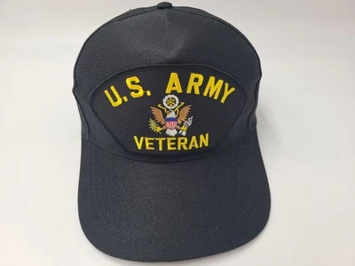 Vintage US Army Veteran Eagle Crest Snapback Hat Cap United States USA Military - Imagem 1 de 4