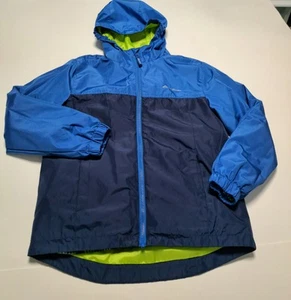 Eddie Bauer Kid's 10/12 Blue Windbreaker Fleece Hoodie Outdoor Jacket - Picture 1 of 7