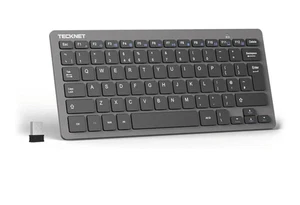 TECKNET 2.4G Wireless Keyboard For Windows/Chrome OS, UK Layout Compact Mini  - Picture 1 of 8