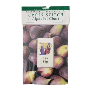 *New* STEWART MERRETT'S Cross Stitch Kit Alphabet LETTER F for FIG Decor Fruit - Picture 1 of 2